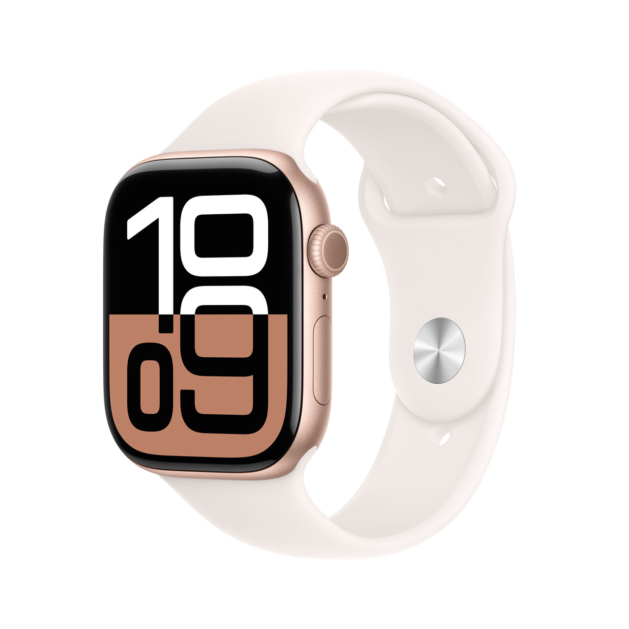 Apple Watch Series 10 GPS 46mm Rose Gold Aluminium - Light Blush Sport Band - Medium/Large