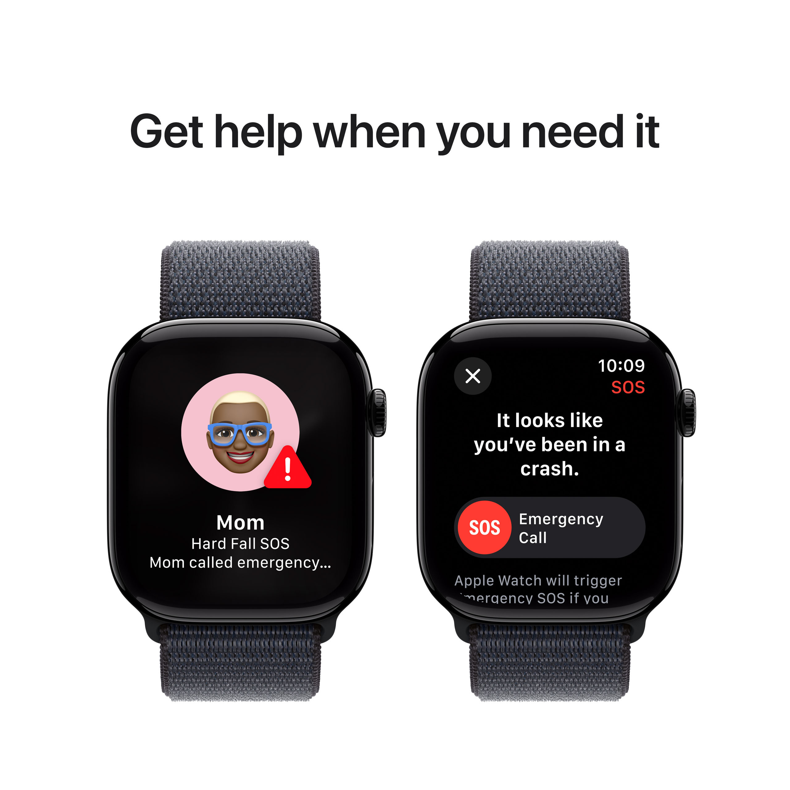 Apple Watch Series 10 GPS 46mm Jet Black Aluminium - Ink Sport Loop