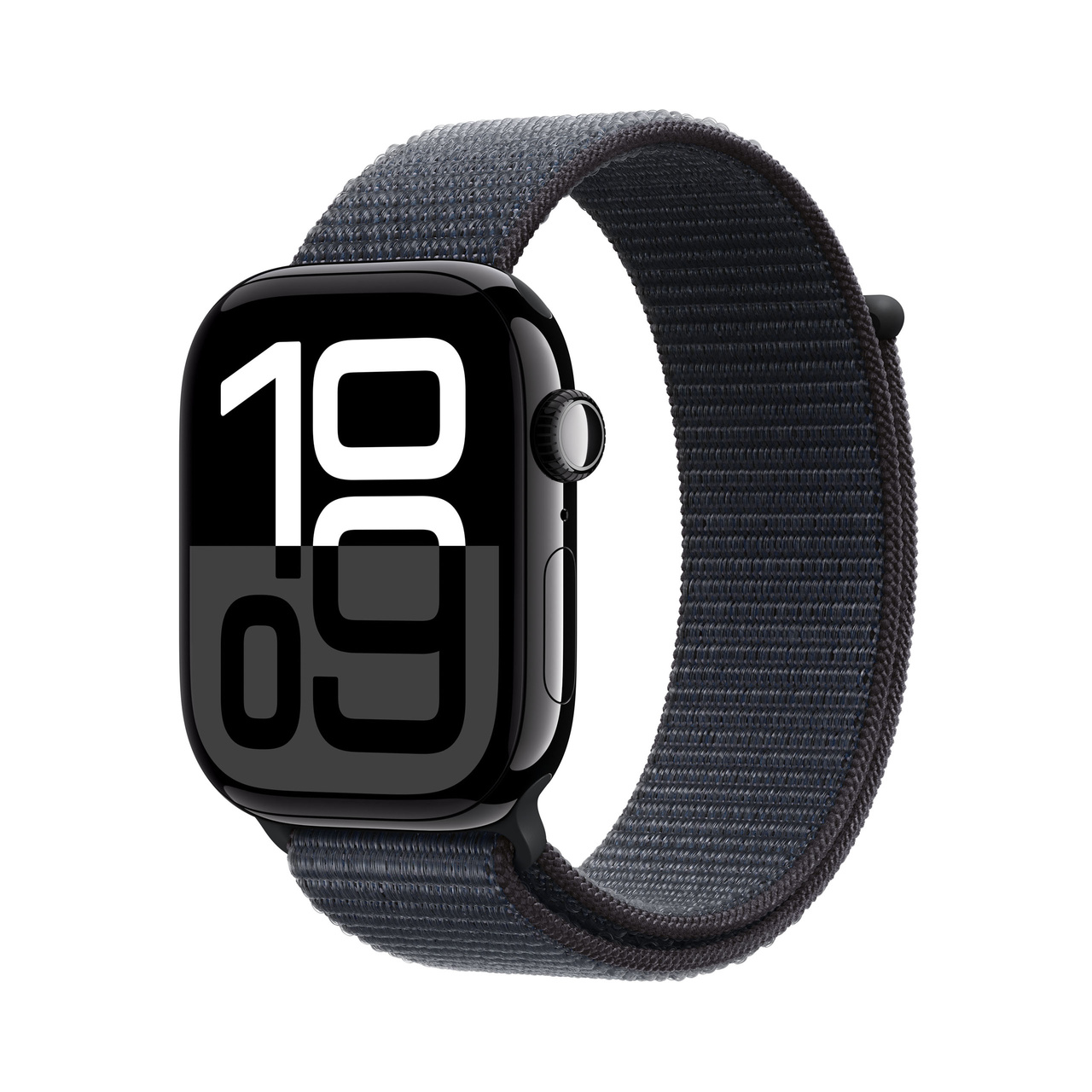 Apple Watch Series 10 GPS 46mm Jet Black Aluminium - Ink Sport Loop