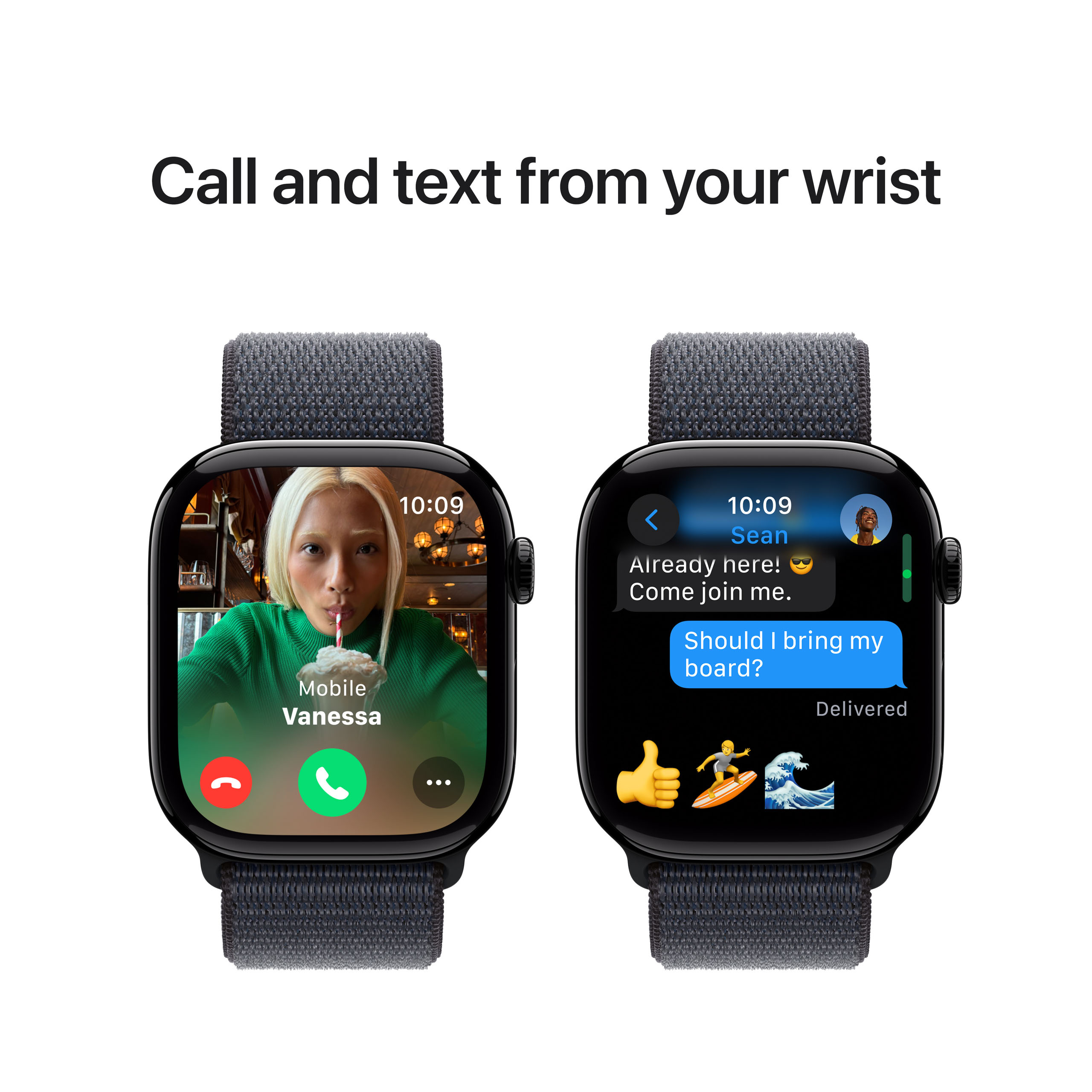 Apple Watch Series 10 GPS 46mm Jet Black Aluminium - Ink Sport Loop