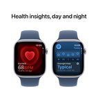 Apple Watch Series 10 GPS 46mm Silver Aluminium - Denim Sport Band - Medium/Large