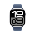 Apple Watch Series 10 GPS 46mm Silver Aluminium - Denim Sport Band - Medium/Large