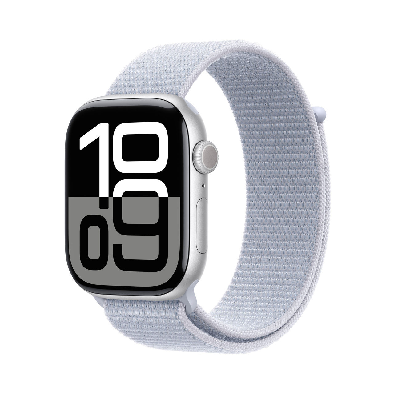 Apple Watch Series 10 GPS 46mm Silver Aluminium - Blue Cloud Sport Loop