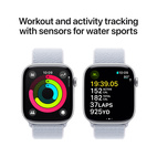 Apple Watch Series 10 GPS 46mm Silver Aluminium - Blue Cloud Sport Loop