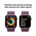 Apple Watch Series 10 GPS 46mm Rose Gold Aluminium - Plum Sport Loop