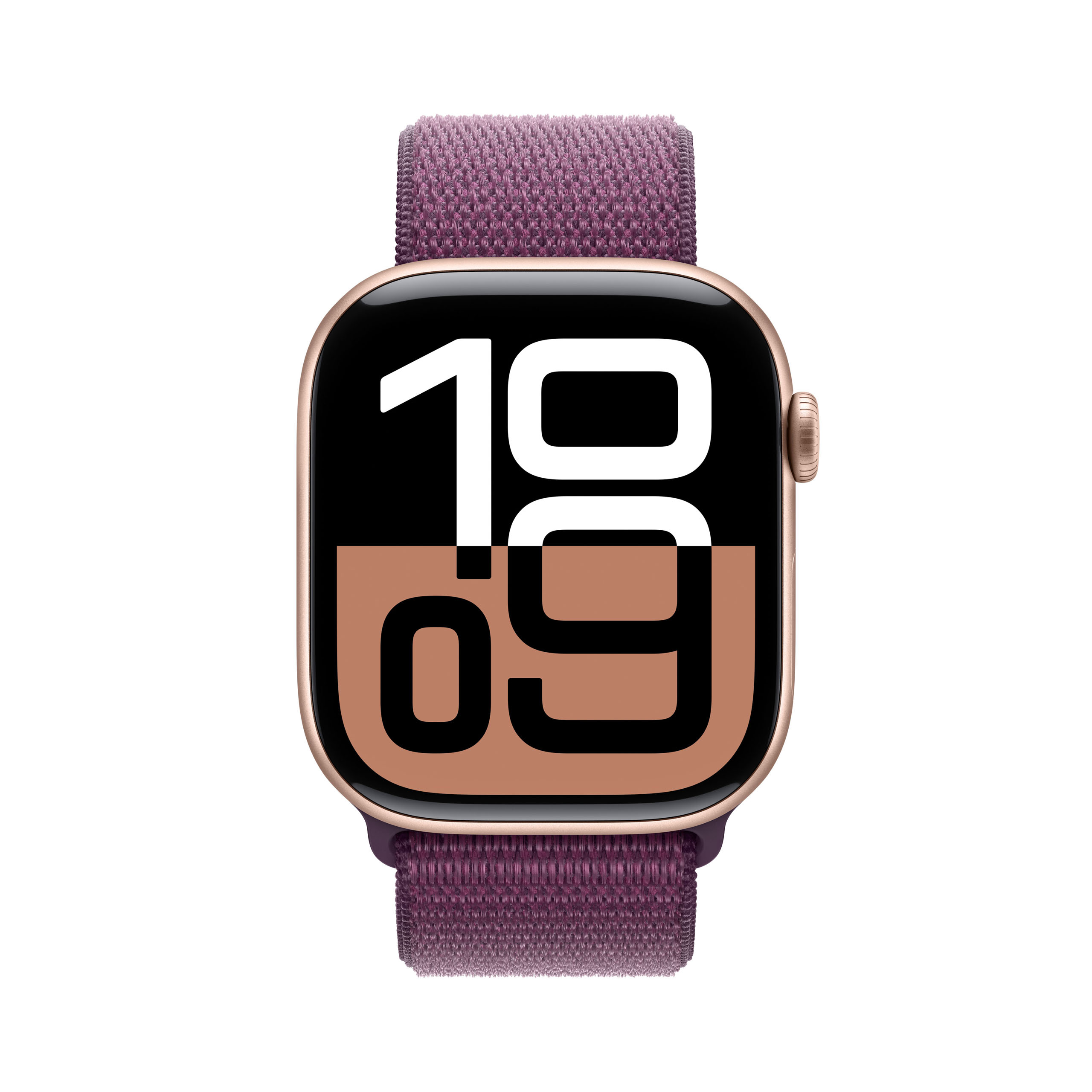Apple Watch Series 10 GPS 46mm Rose Gold Aluminium - Plum Sport Loop