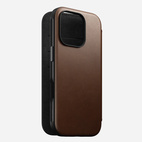 Nomad Modern Leather Folio w/MagSafe iPhone 16 Pro - Brown