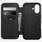 Nomad Modern Leather Folio w/MagSafe iPhone 16 - Black