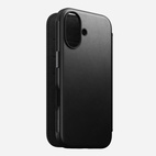 Nomad Modern Leather Folio w/MagSafe iPhone 16 - Black