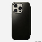 Nomad Modern Leather Folio w/MagSafe iPhone 16 Pro - Green Chrome - Limited Ed