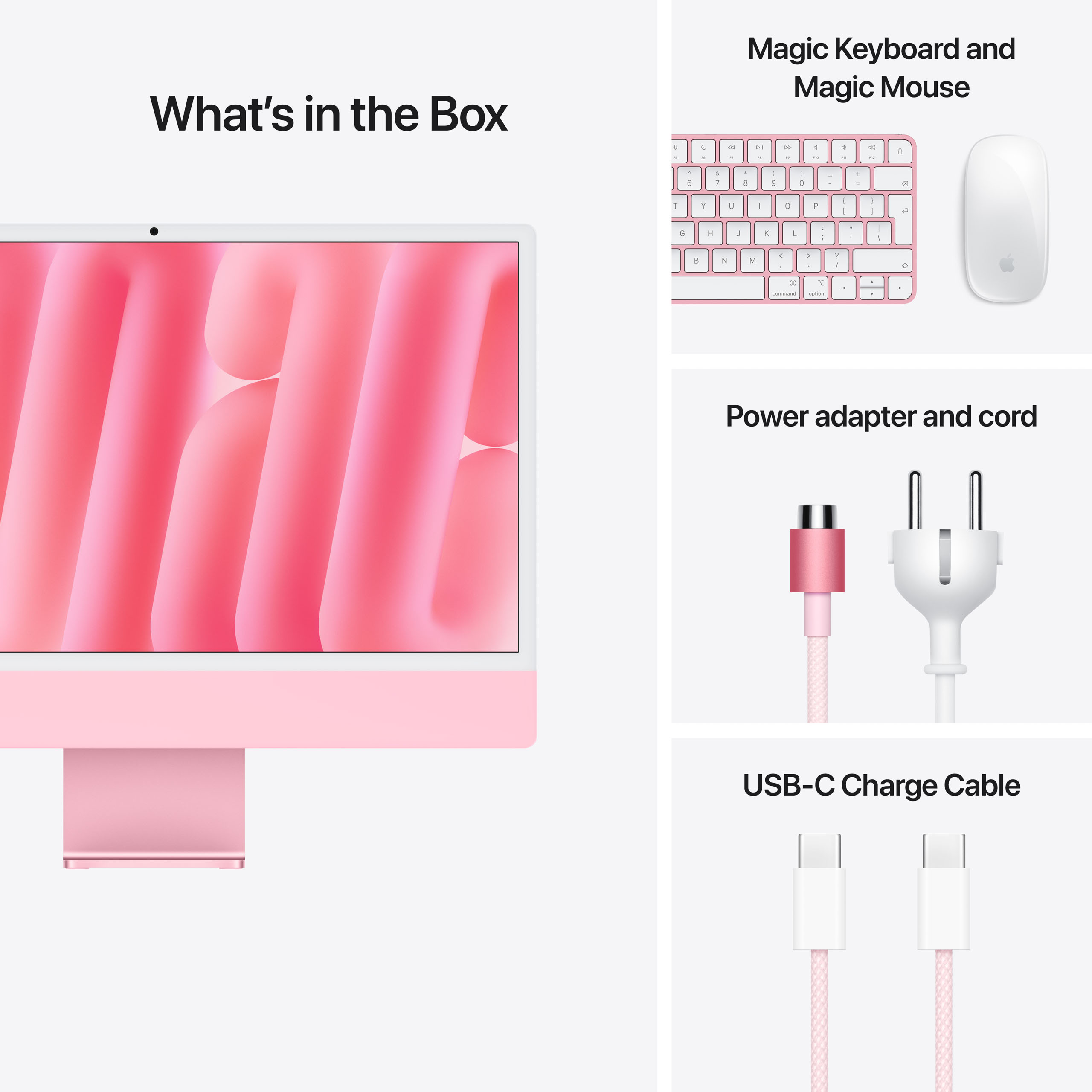 iMac 24" Retina 4.5K Apple M4 8-Core CPU & 8-Core GPU 16GB/256GB Pink