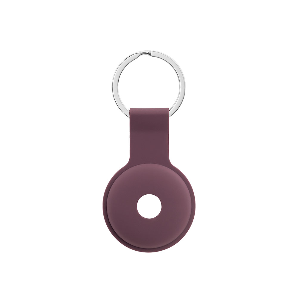 C&C Silicone AirTag Keychain - Red Plum