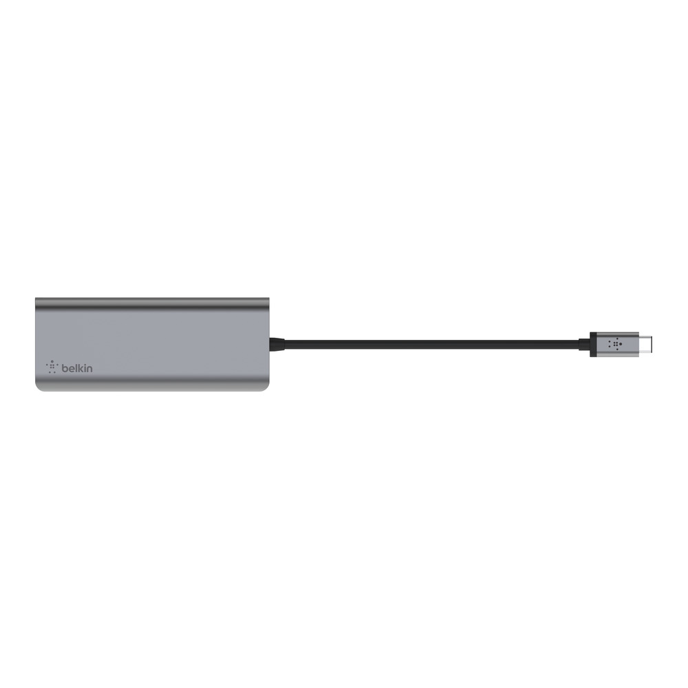 Belkin CONNECT USB-C 6-in-1 MultiPort + Ethernet Adapter Space Grey