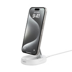 Belkin BOOSTCHARGE Pro 2-in-1 Magnetic Wireless QI2 15W Charging Stand White