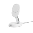 Belkin BOOSTCHARGE Pro 2-in-1 Magnetic Wireless QI2 15W Charging Stand White