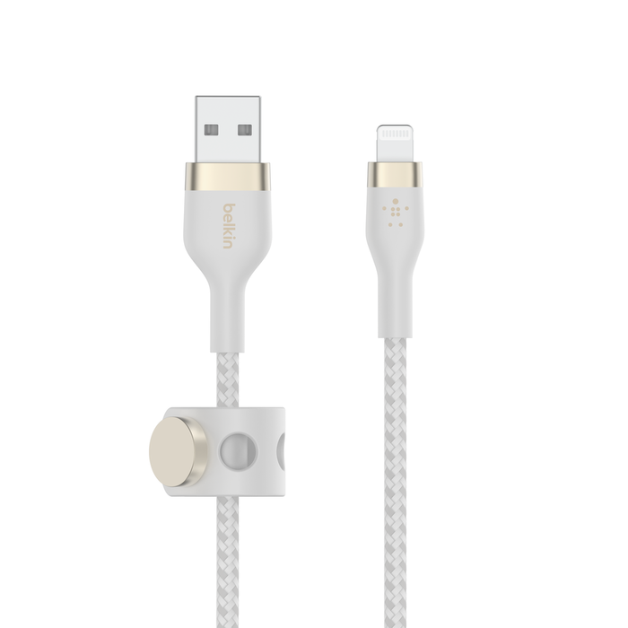 Belkin BOOSTCHARGE Pro Flex USB-A Lightning Cable 2.0m Braided White