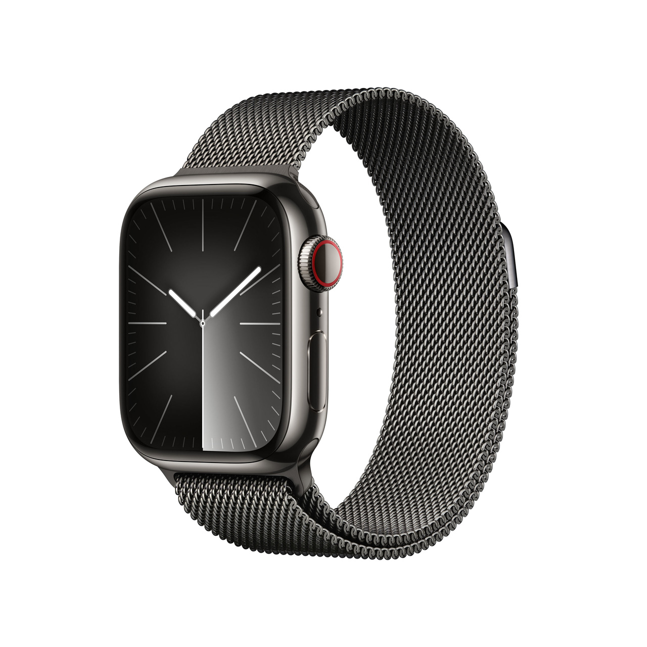 Apple Watch Series 9 GPS + Cellular 41mm Graphite Stainless Steel - Graphite Milanese Loop