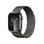 Apple Watch Series 9 GPS + Cellular 41mm Graphite Stainless Steel - Graphite Milanese Loop