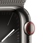 Apple Watch Series 9 GPS + Cellular 41mm Graphite Stainless Steel - Graphite Milanese Loop
