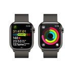 Apple Watch Series 9 GPS + Cellular 41mm Graphite Stainless Steel - Graphite Milanese Loop