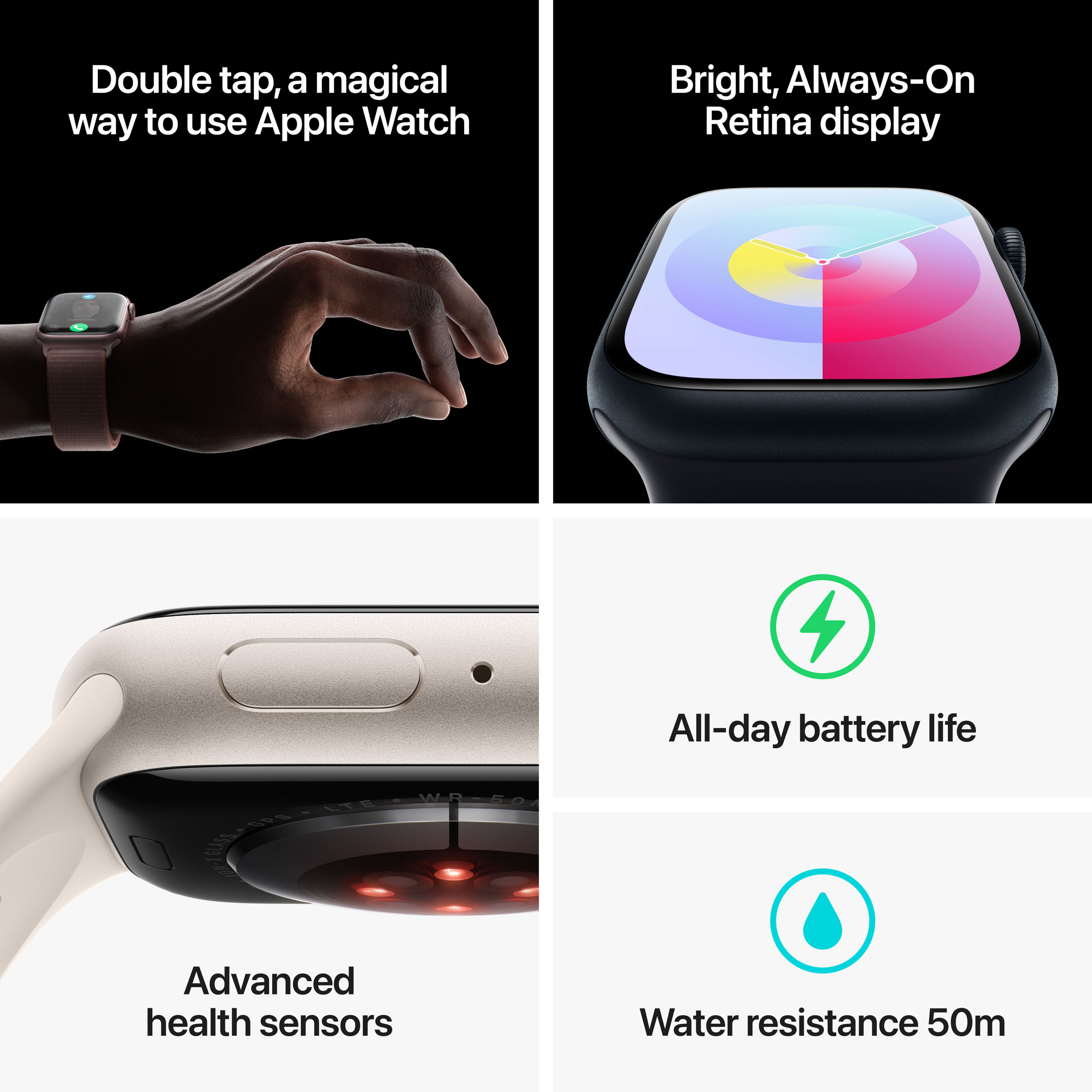 Apple Watch Series 9 GPS + Cellular 41mm Graphite Stainless Steel - Graphite Milanese Loop