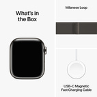 Apple Watch Series 9 GPS + Cellular 41mm Graphite Stainless Steel - Graphite Milanese Loop