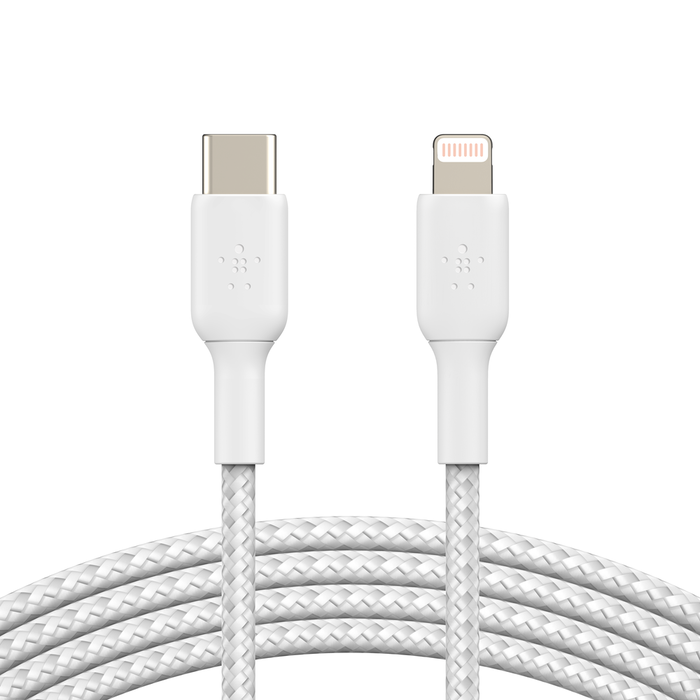 Belkin BOOSTCHARGE USB-C Lightning Cable 2.0m Braided White