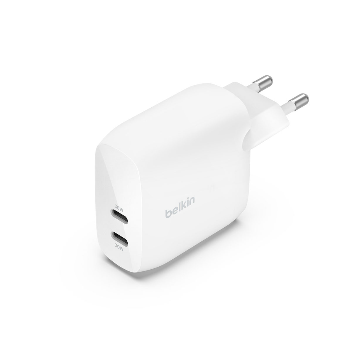 Belkin BOOSTCHARGE Dual USB-C 60W PD3.0 Charger White