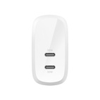 Belkin BOOSTCHARGE Dual USB-C 60W PD3.0 Charger White
