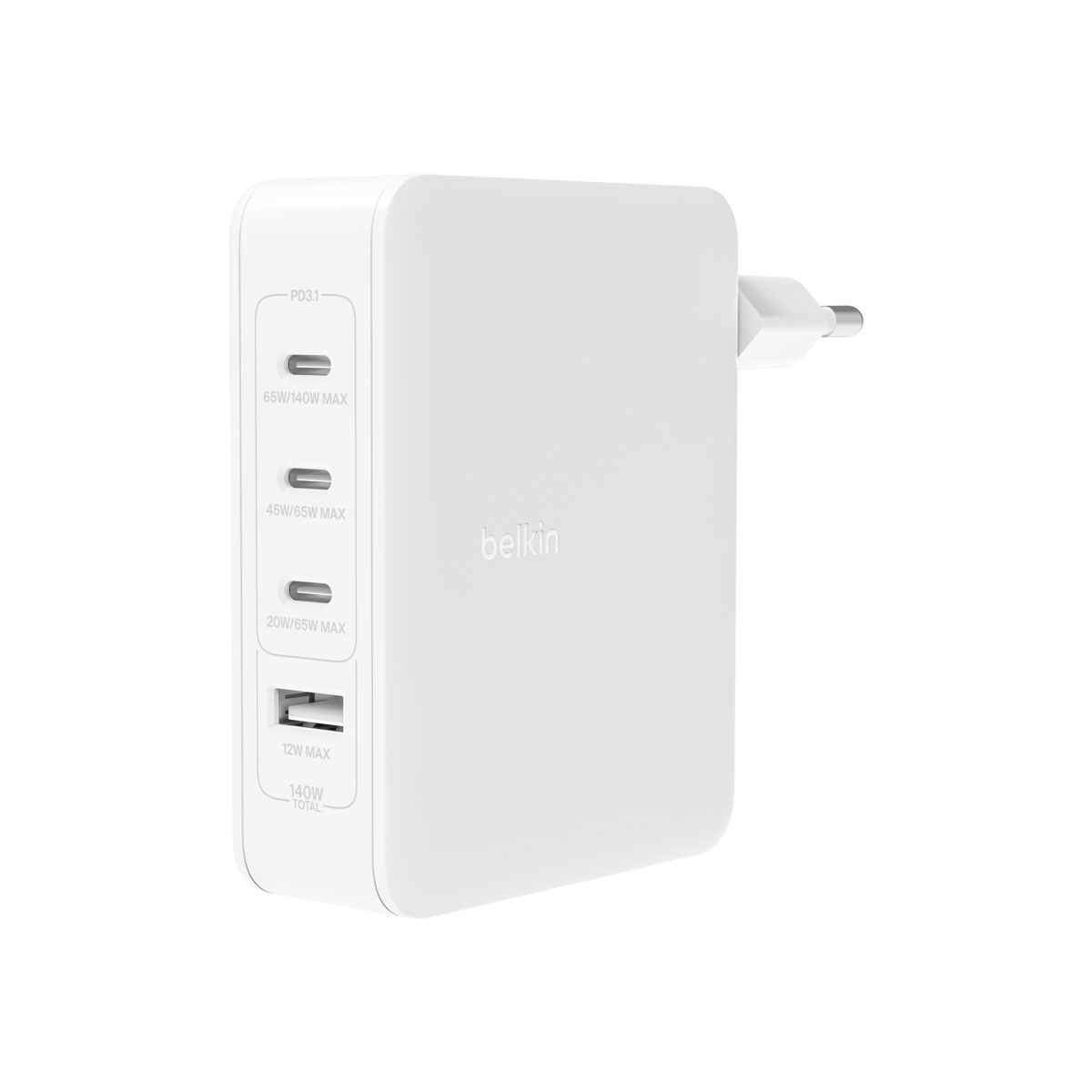Belkin BOOSTCHARGE Pro USB-C 140W GaN 4-port Charger White