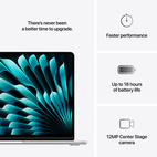 MacBook Air 13,6" Apple M4 10-Core CPU & 8-Core GPU 16GB/256GB/Silver
