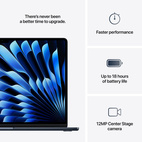 MacBook Air 15,3" Apple M4 10-Core CPU & 10-Core GPU 16GB/256GB/Midnight
