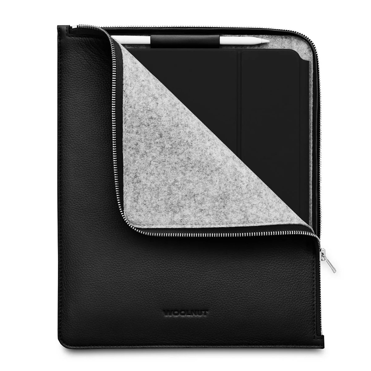 Woolnut Leather Folio iPad Air/ Pro 13" (M2/M3/M4) - Black