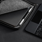 Woolnut Leather Folio iPad Air/ Pro 13" (M2/M3/M4) - Black