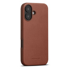 Woolnut Leather Case w/MagSafe iPhone 16 - Cognac