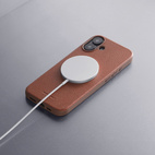 Woolnut Leather Case w/MagSafe iPhone 16 Plus - Cognac