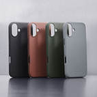 Woolnut Leather Case w/MagSafe iPhone 16 Plus - Cognac