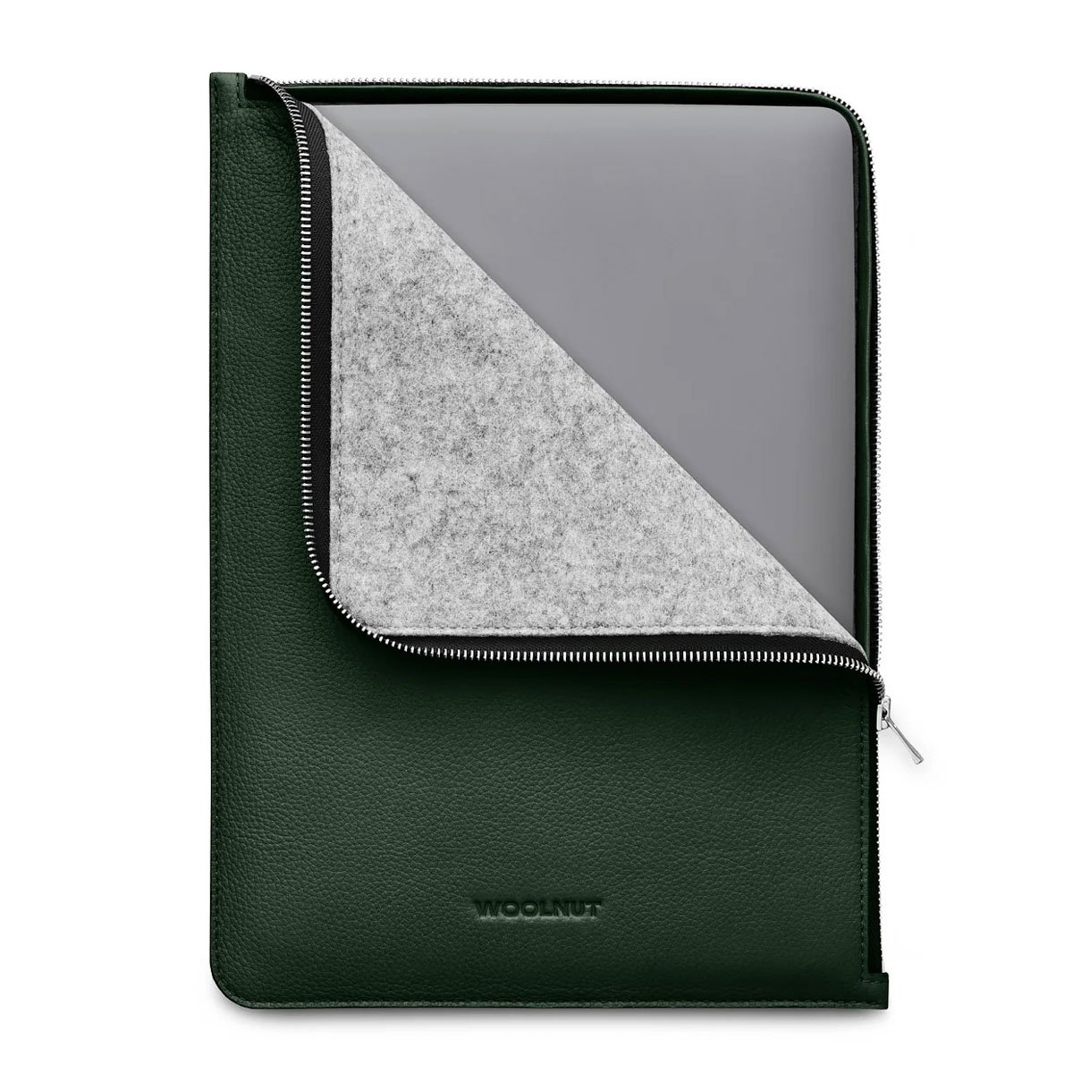 Woolnut Leather Folio MBAir 13.6"/MBPro 14" - Green
