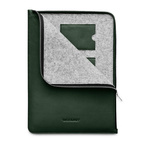 Woolnut Leather Folio MBAir 13.6"/MBPro 14" - Green