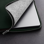 Woolnut Leather Folio MBAir 13.6"/MBPro 14" - Green