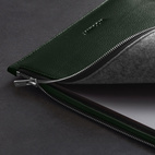 Woolnut Leather Folio MBAir 13.6"/MBPro 14" - Green