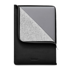 Woolnut Leather Folio MBAir 15.3" - Black