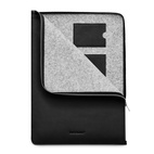 Woolnut Leather Folio MBAir 15.3" - Black
