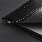 Woolnut Leather Folio MBAir 15.3" - Black