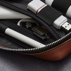 Woolnut Leather Tech Organizer - Cognac