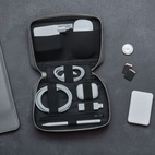 Woolnut Leather Tech Organizer - Grey