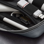 Woolnut Leather Tech Organizer - Grey