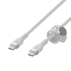 Belkin BOOSTCHARGE Pro Flex USB-C to USB-C 60W Cable 2.0m Braided White
