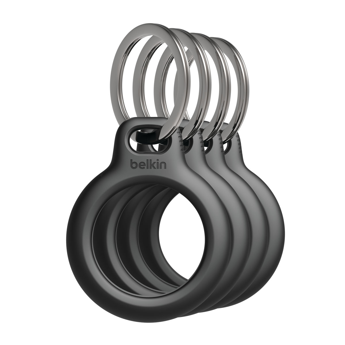 BELKIN Secure Holder with Keyring for AirTag 4-pack - Black