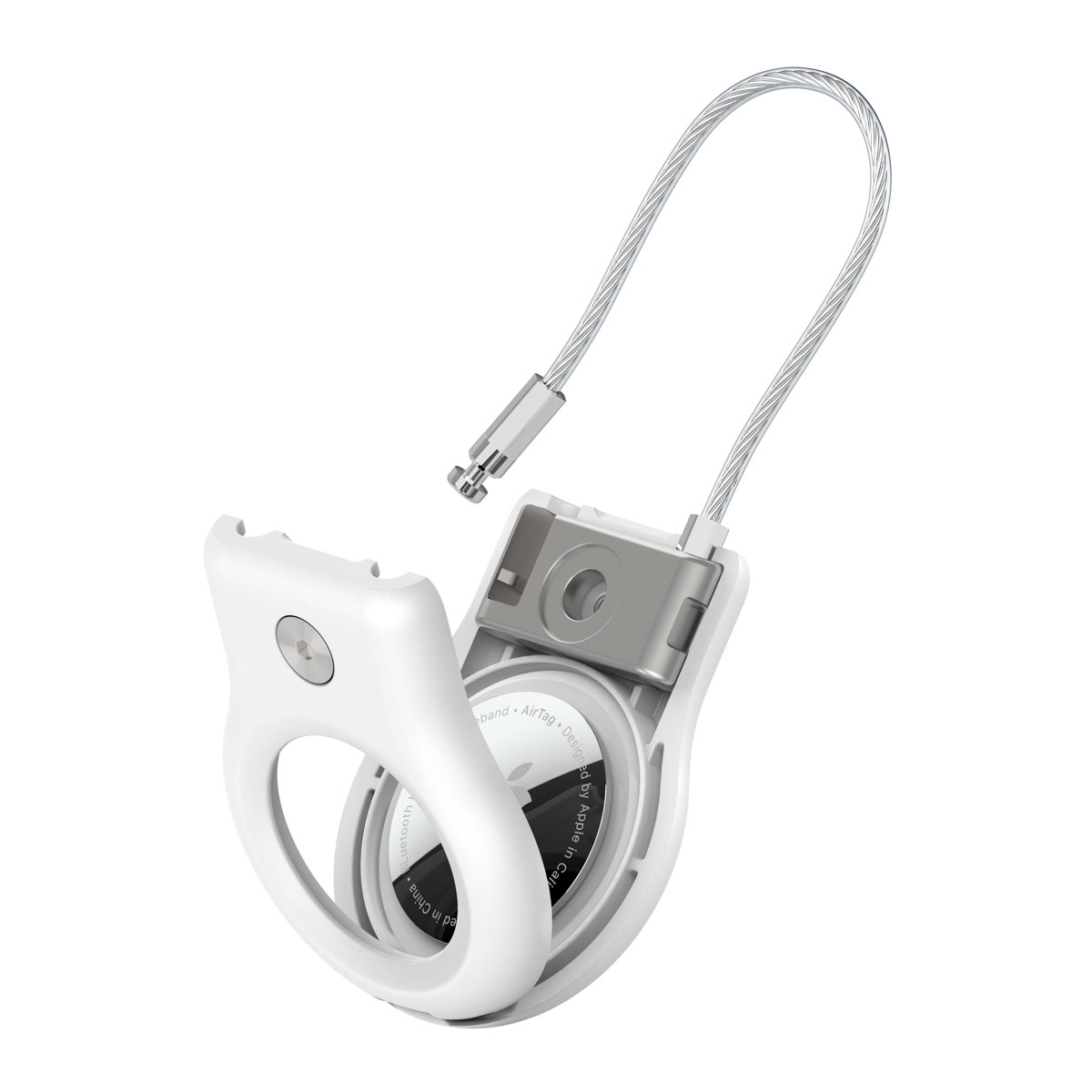 BELKIN Secure Holder with Wire Cable for AirTag - White